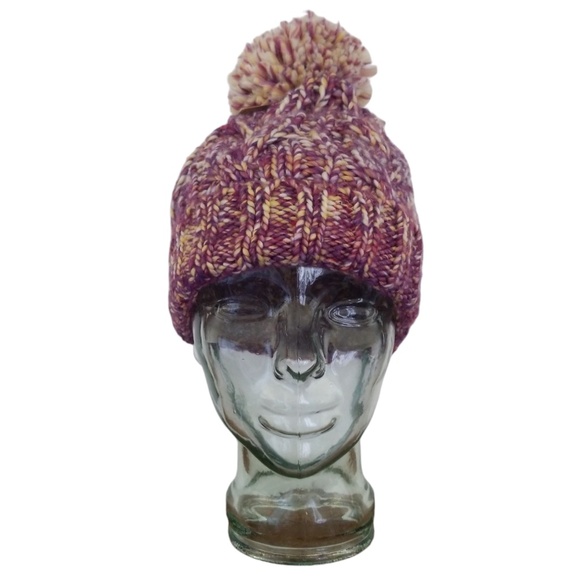 Earthbound Trading Co. Purple Chunky Cable Knit Hat - Picture 2 of 8